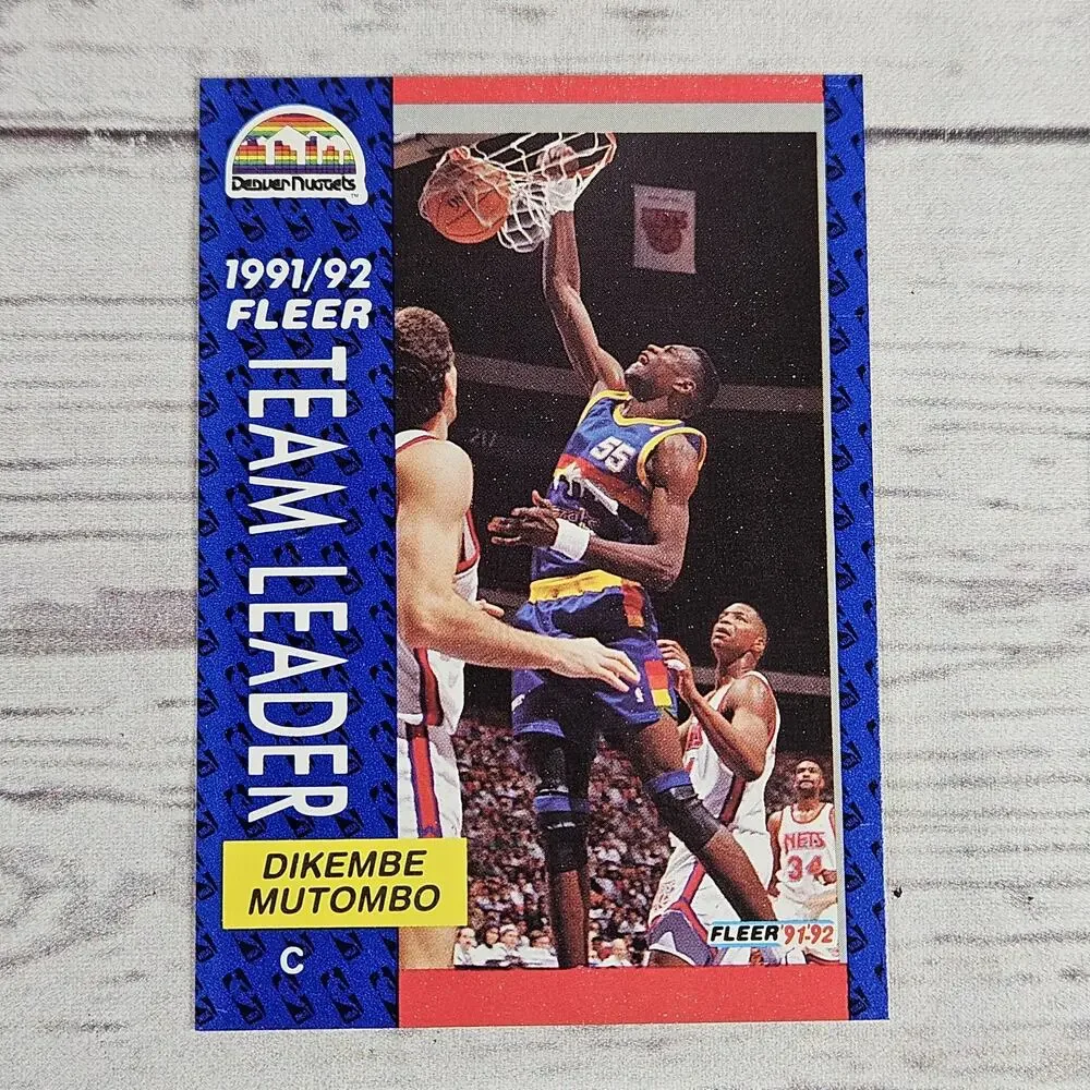 1991-92 Fleer Team Leader Dikembe Mutombo 378 Denver Nuggets Lot Of 45